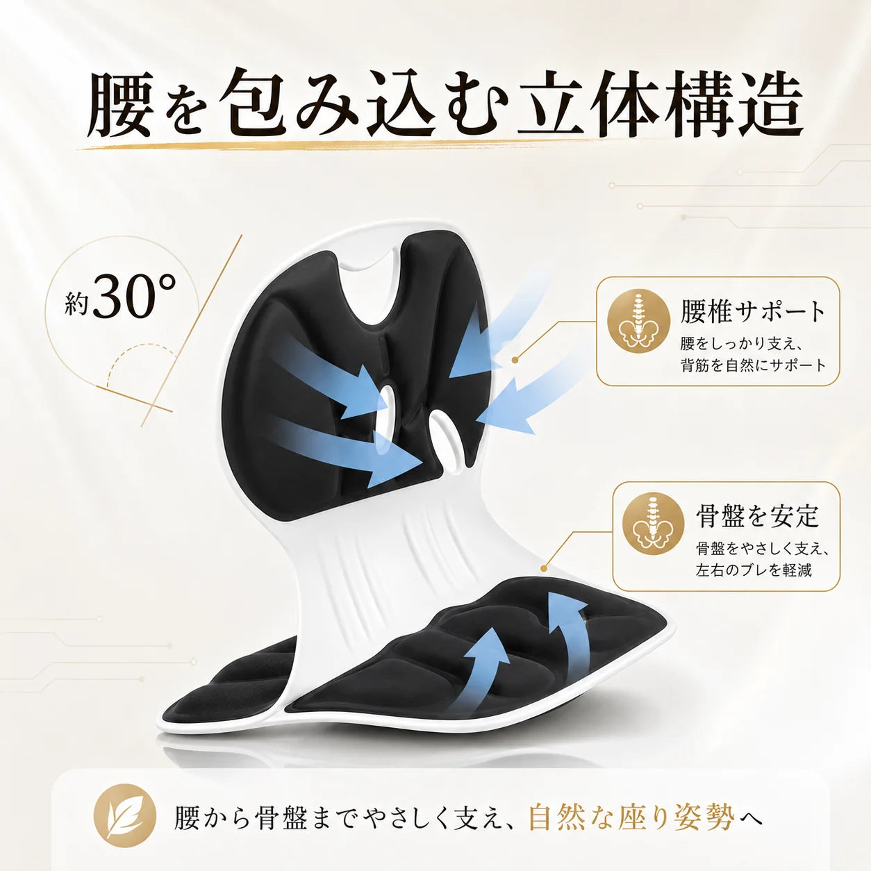 SuwariFit™ | 椅子に置くだけ、快適な座り姿勢へ