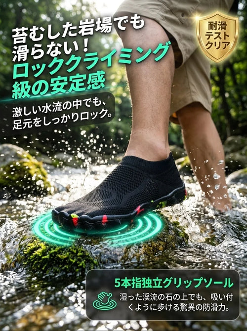 WaveGrip™ | 濡れても滑らない靴